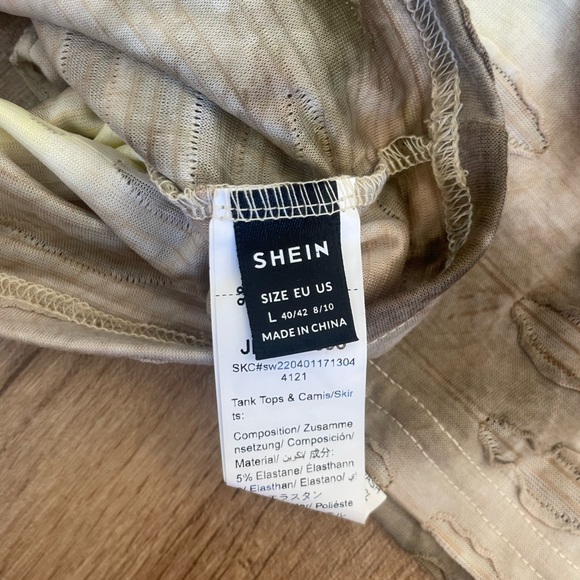 Beige Grey Cut Out Distressed co ord - Picture 3 of 3